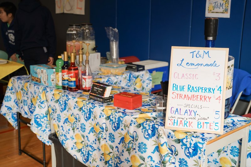 T&M Lemonade stand with Galaxy and Shark Bite specials
